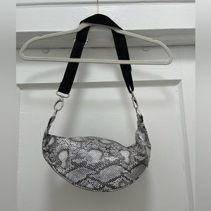 Faux Snake Skin Belt Bag